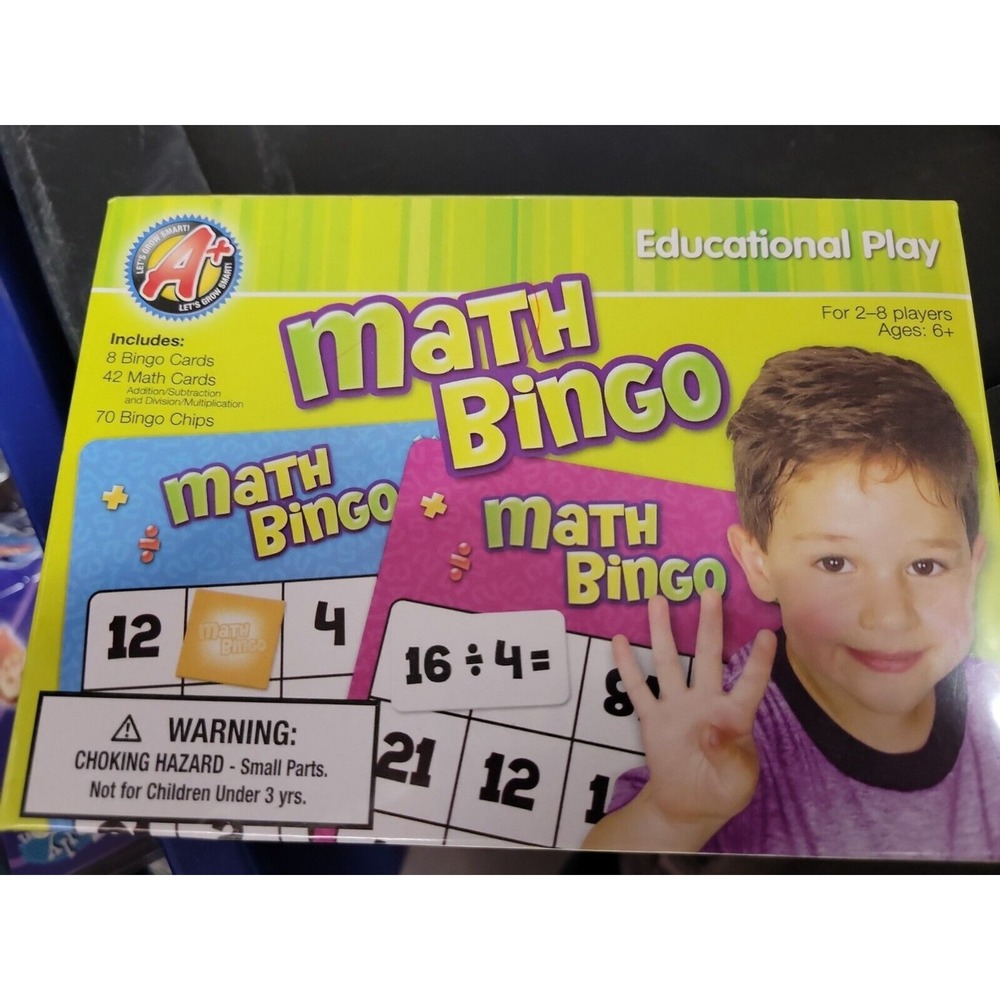 Math Bingo Educational Play Game Ages 5+ Unopened‎